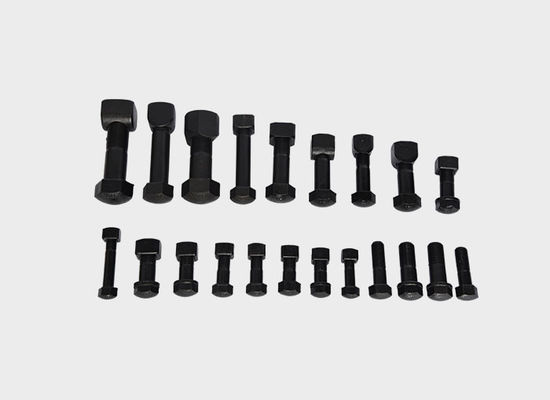 Excavator Shoe Grouser Track Bolts And Nuts 4F3651 Wear Resistance High Toughness