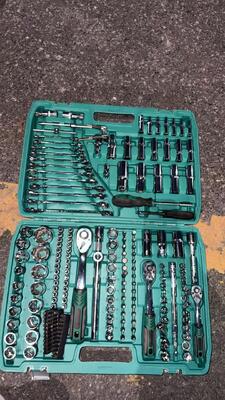 216PCS Industrial Grade Socket Wrench Set, Chrome Vanadium Steel, 72T Ratchet Handle, Multi-Drive (1/4", 3/8", 1/2") Tool Kit for Automotive & Home Use