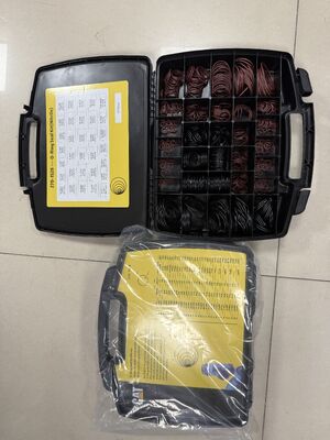 Excavator seals repair seal set with separate grid storage box and printed size chart for easy access and reduced machine downtime